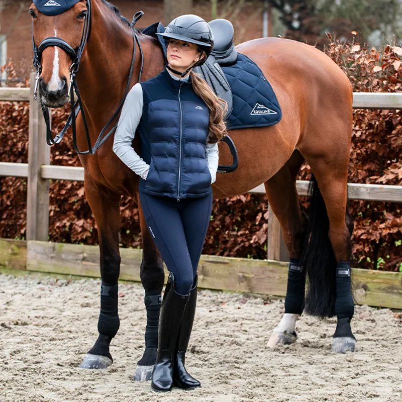 Equiline Engaref Full Grip Ladies Riding Tights - Blue-2