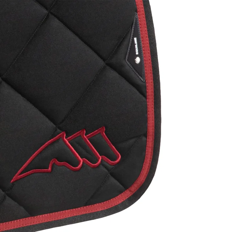 Equiline EQCHROMA Dressage Saddlecloth and Ear Net Set - Black-1