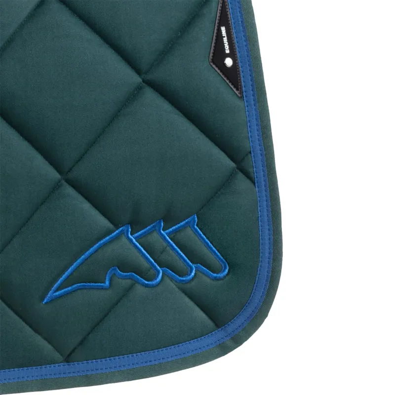 Equiline EQCHROMA Dressage Saddlecloth and Ear Net Set - Green-1