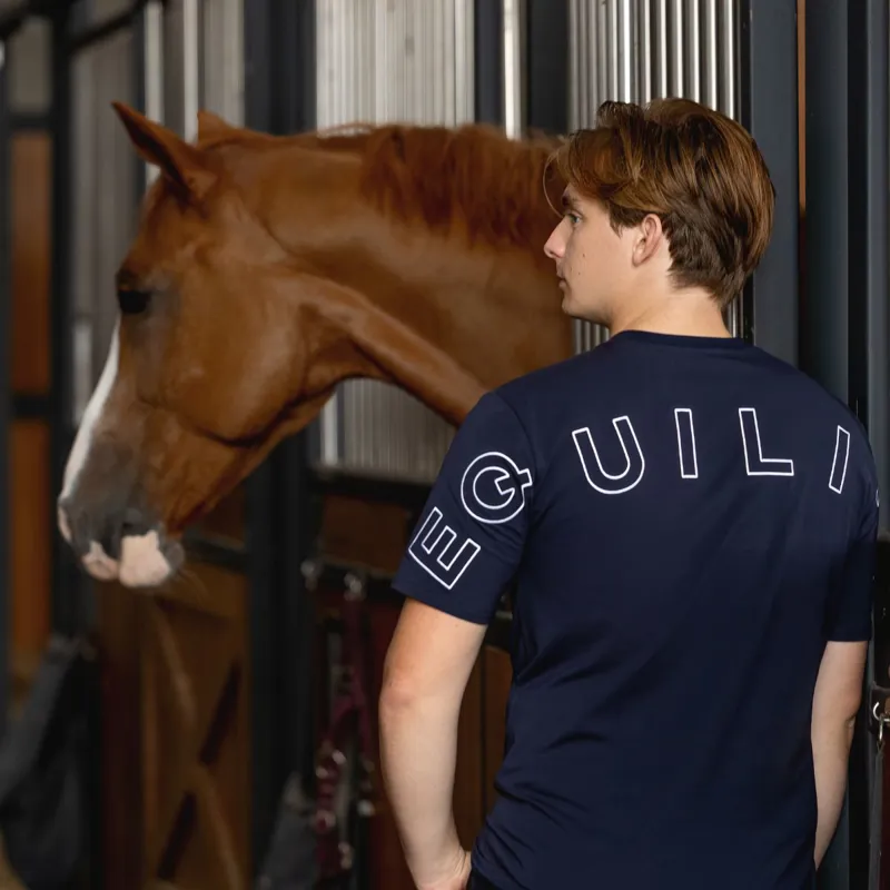 Equiline Eqcarge Mens Short Sleeve T-Shirt - Blue-1