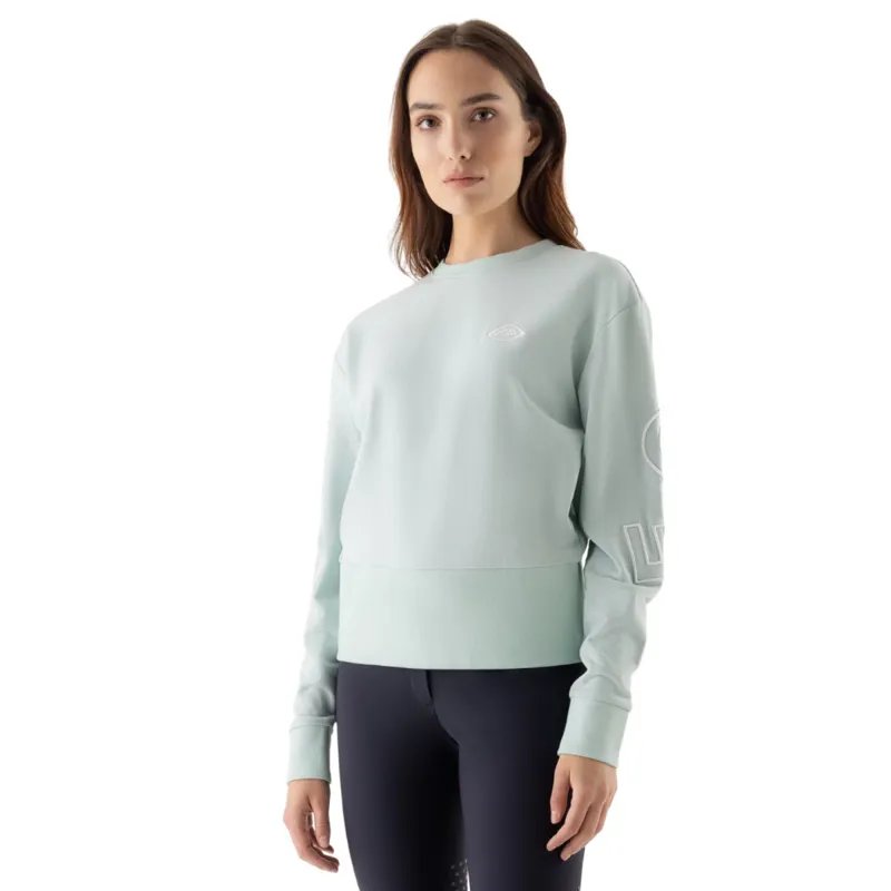 Equiline Eqcarly Womens Pull On Sweater- Surf Green