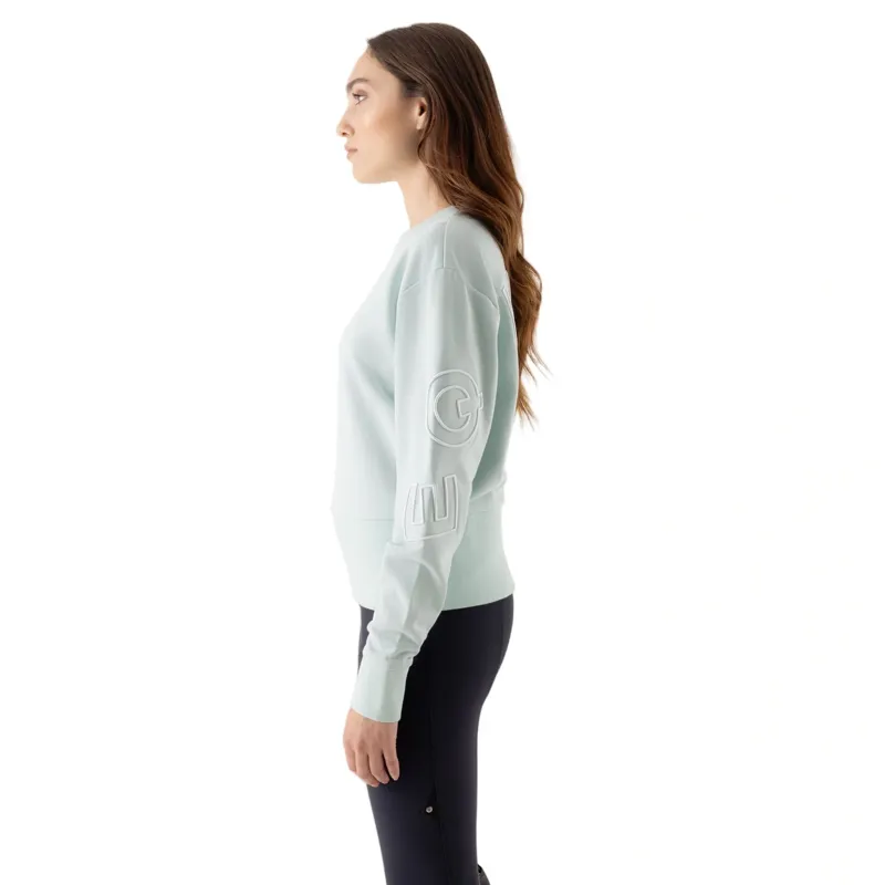 Equiline Eqcarly Womens Pull On Sweater- Surf Green-1