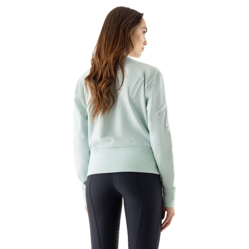 Equiline Eqcarly Womens Pull On Sweater- Surf Green-2