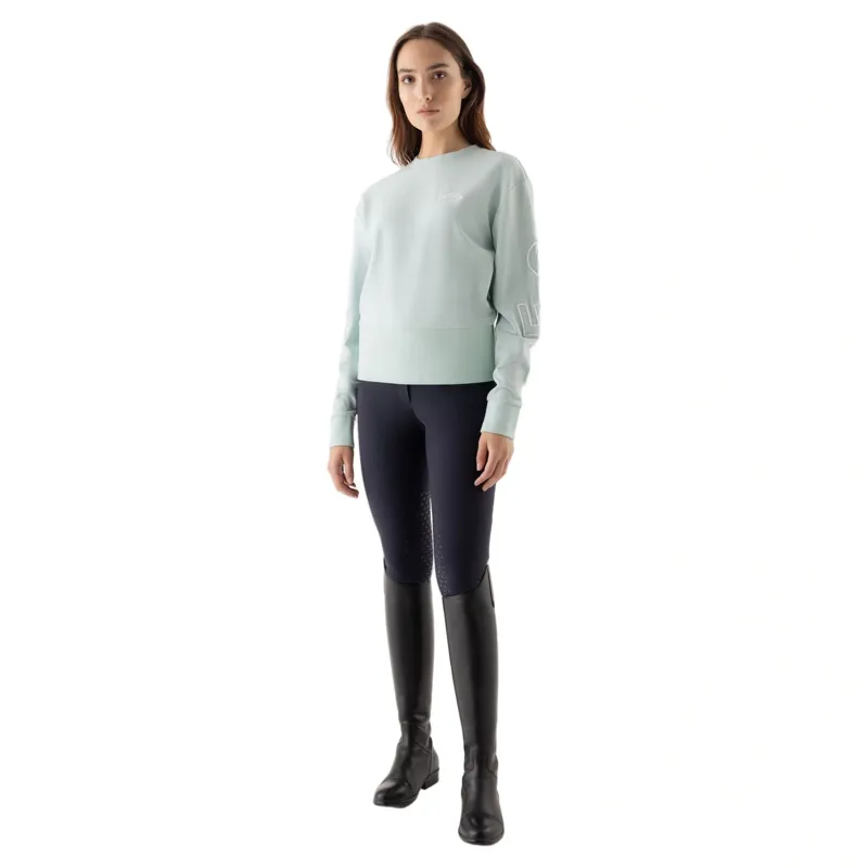 Equiline Eqcarly Womens Pull On Sweater- Surf Green-3