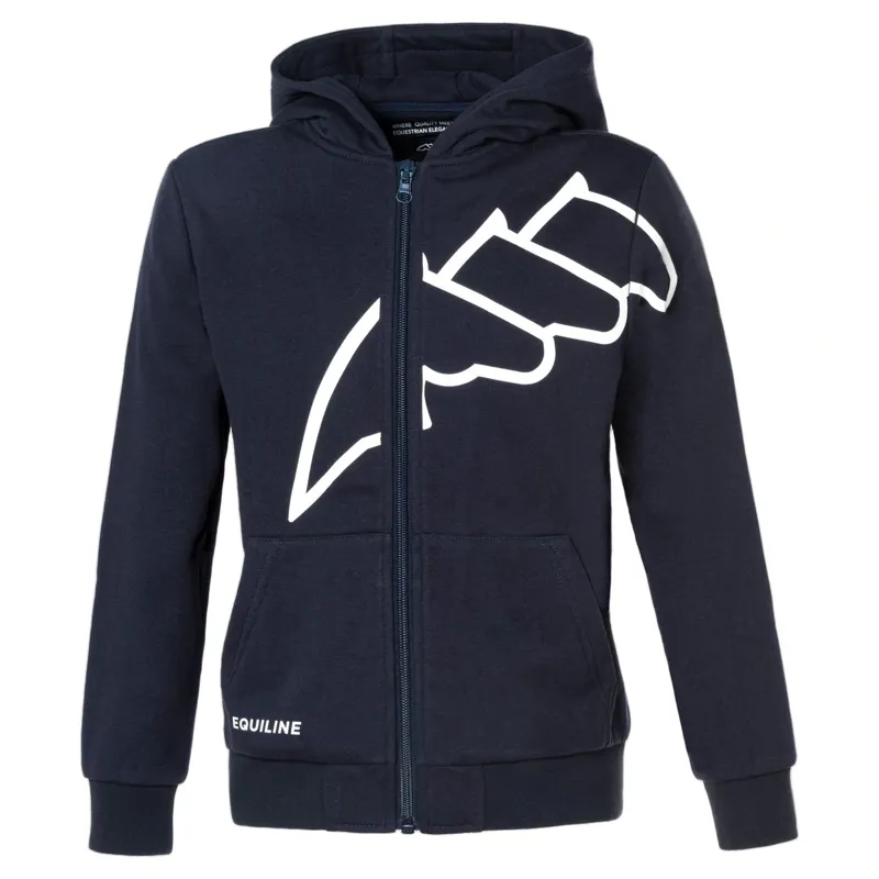 Equiline Eqclama Junior Boys Hoodie - Blue-1