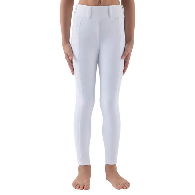 Equiline Eqcleof Full Grip Junior Girls Competition Breeches - White Pre-Order