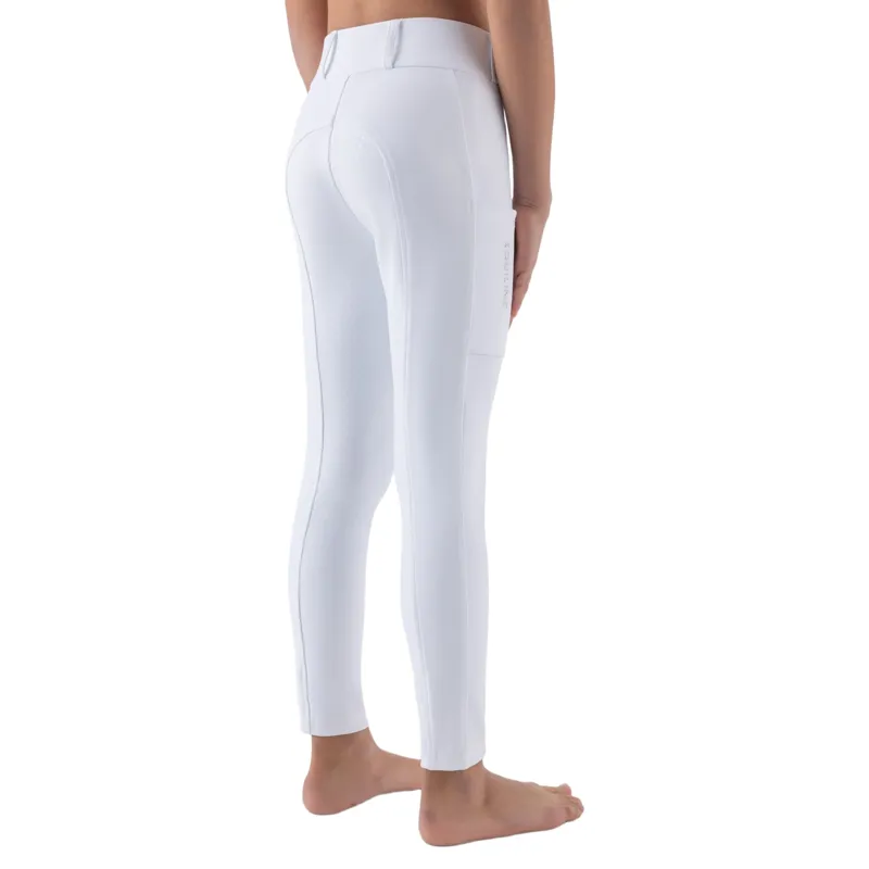 Equiline Eqcleof Full Grip Junior Girls Competition Breeches - White Pre-Order-1