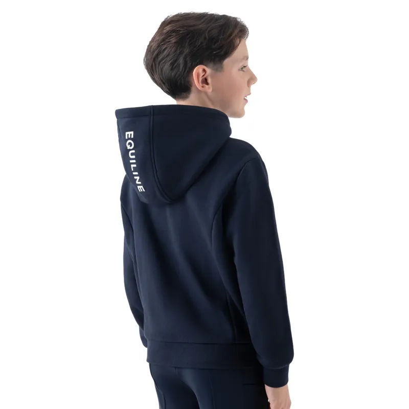Equiline Eqcood Junior Unisex Full Zip Sweatshirt - Blue Pre-Order-1