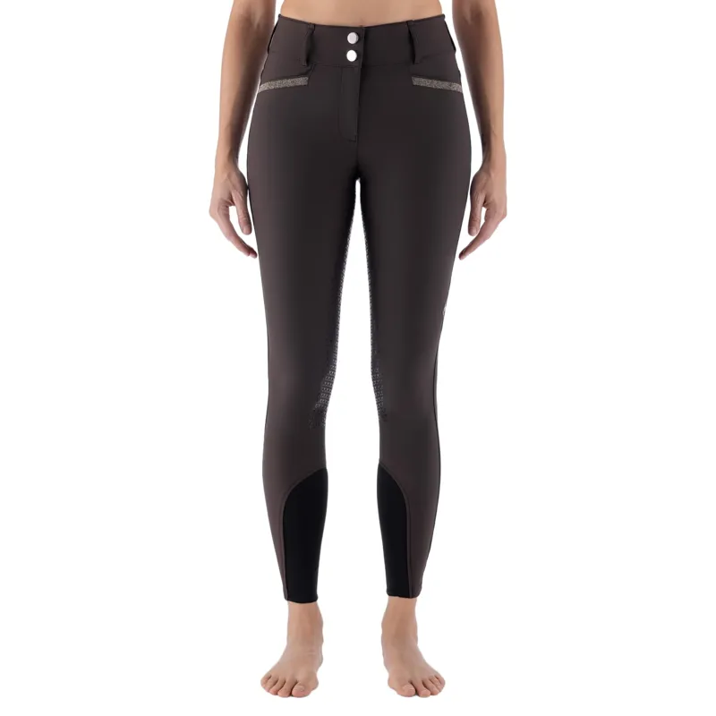 Equiline Eqcrystalef Full Grip Womens Breeches - Coffee Bean Pre-Order