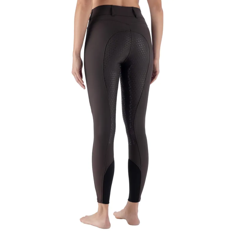 Equiline Eqcrystalef Full Grip Womens Breeches - Coffee Bean Pre-Order-1
