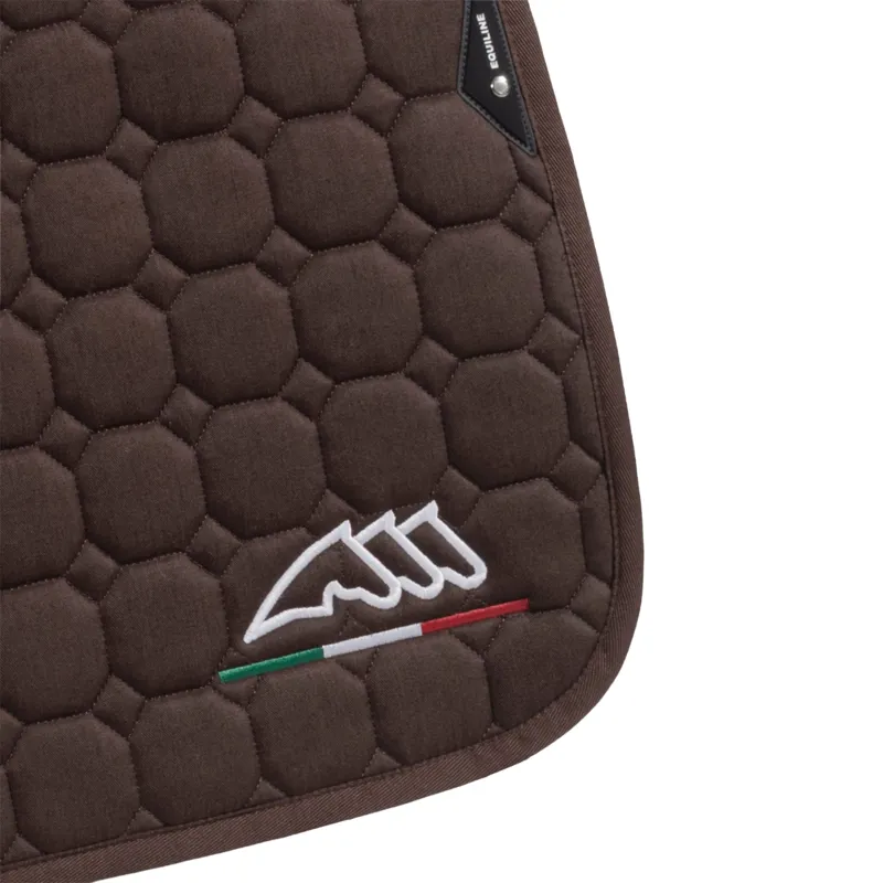 Equiline EQFLAGGY Dressage Saddlecloth and Eat Net Set - Brown-1