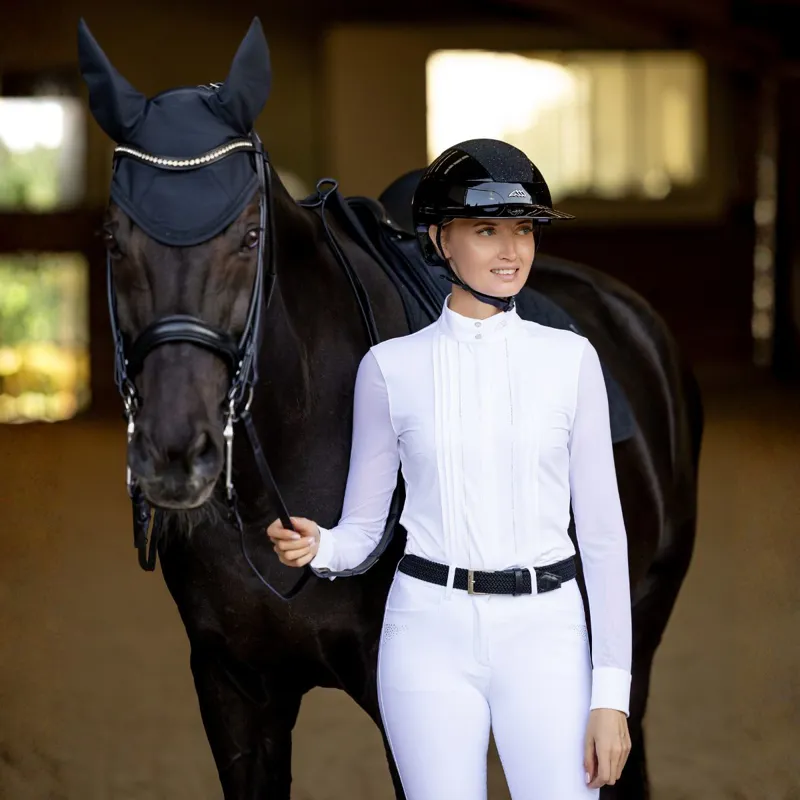 Equiline Eqgelsa Womens Long Sleeve Show Shirt - White-1