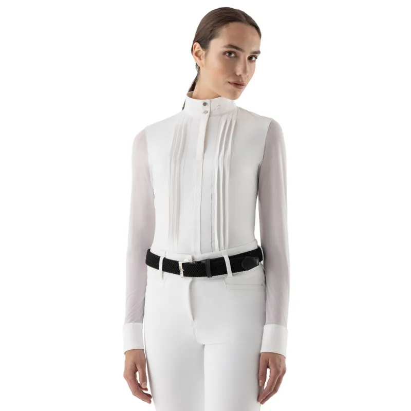 Equiline Eqgelsa Womens Long Sleeve Show Shirt - White