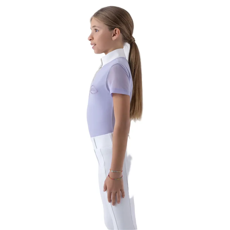 Equiline Eqgili Junior Girls Show Shirt - Glicine-6