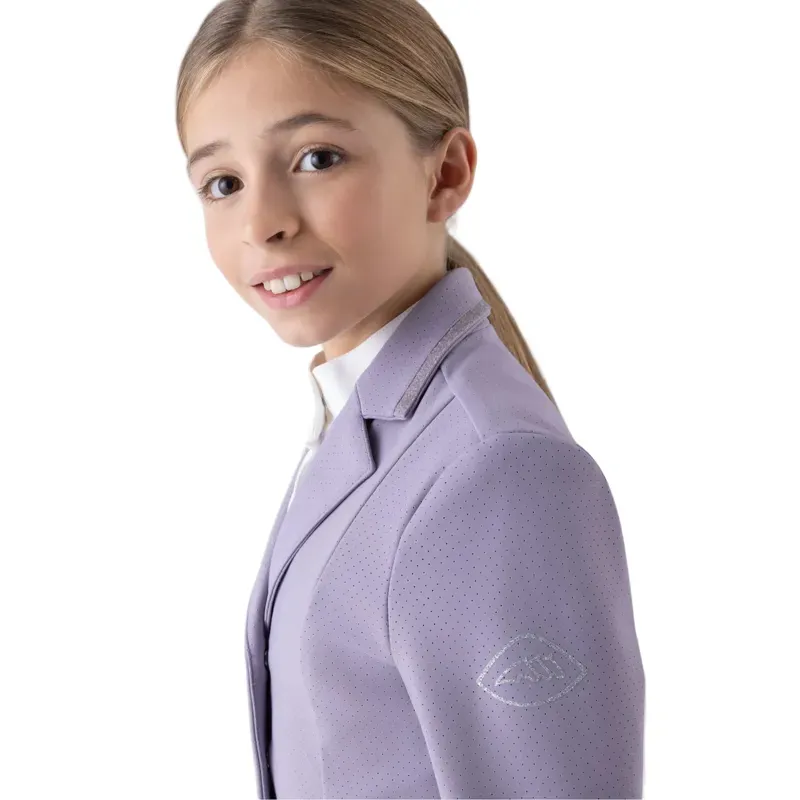 Equiline Eqgina Junior Girls Show Jacket - Mauve-3