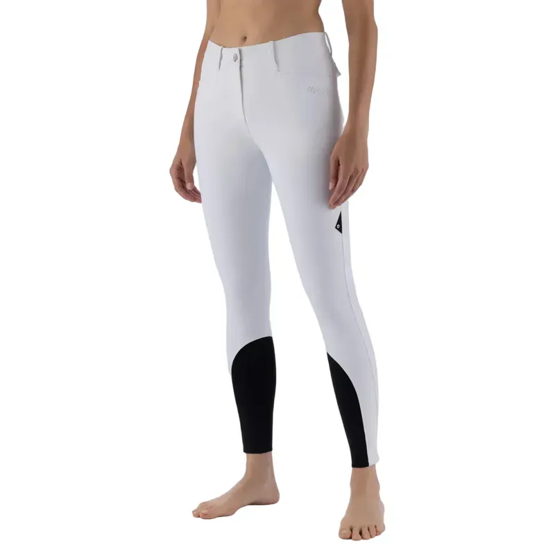 Equiline Eqgurf BX-TECH Full Grip Womens Breeches - White-3