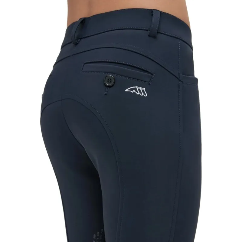 Equiline Junior Knee Grip Breeches - Blue-2