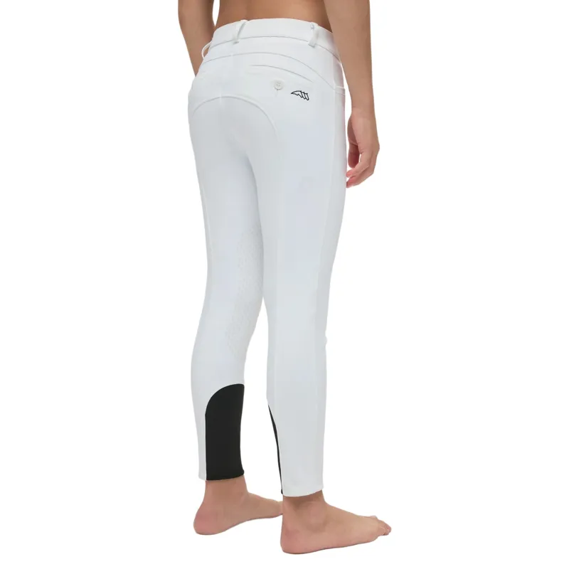 Equiline Junior Competition Knee Grip Breeches - White-1
