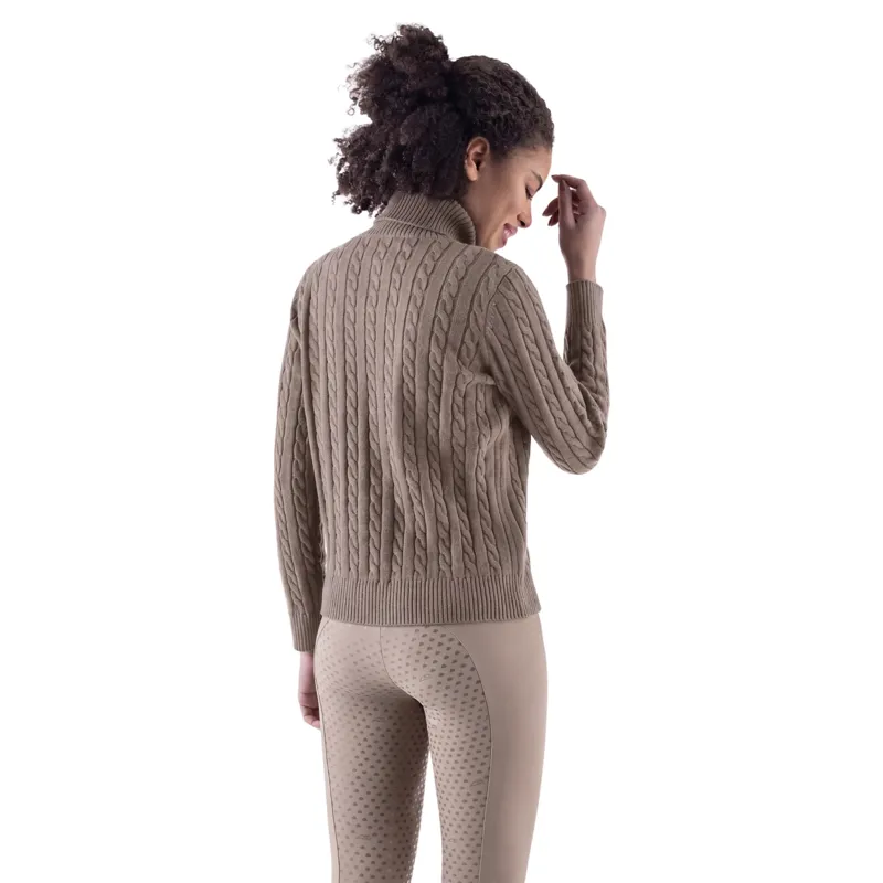 Equiline Eqlover High Neck Pullover - Greige-2