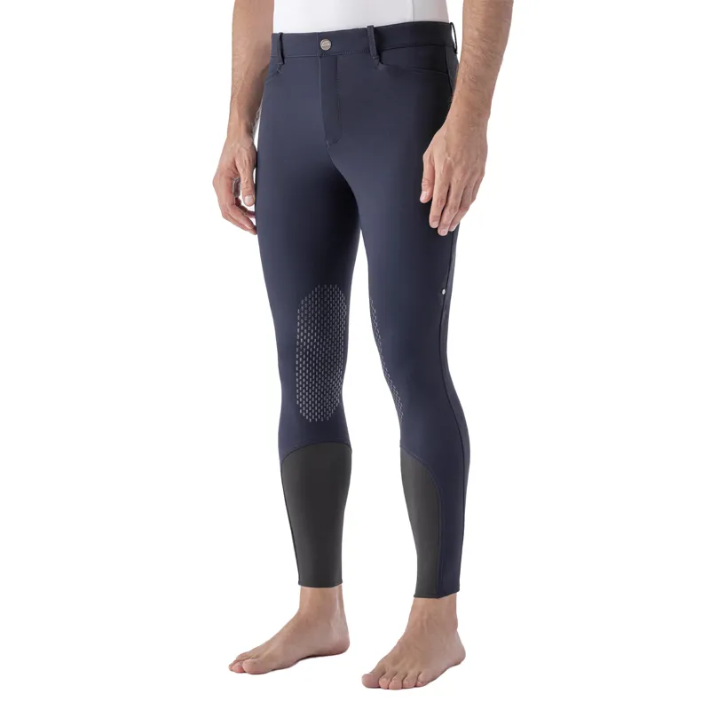 Equiline GraftonB Mens Knee Grip Breeches - Blue