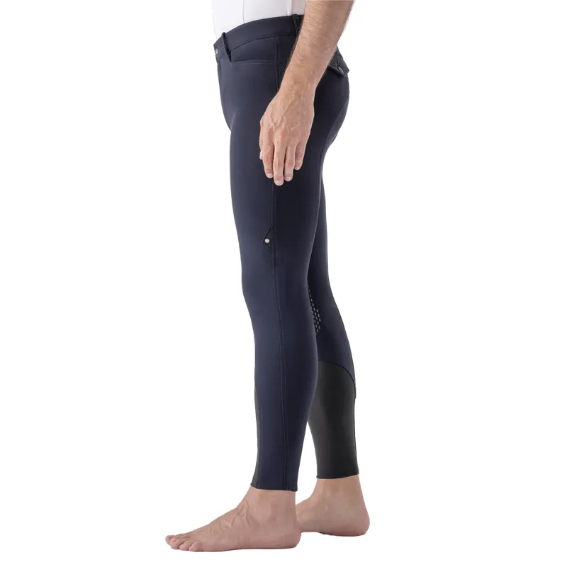 Equiline GraftonB Mens Knee Grip Breeches - Blue-2