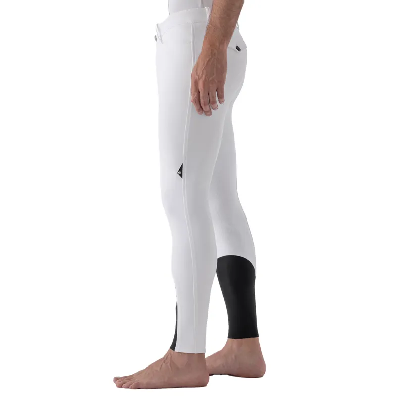 Equiline GraftonB Mens Knee Grip Breeches - White-1