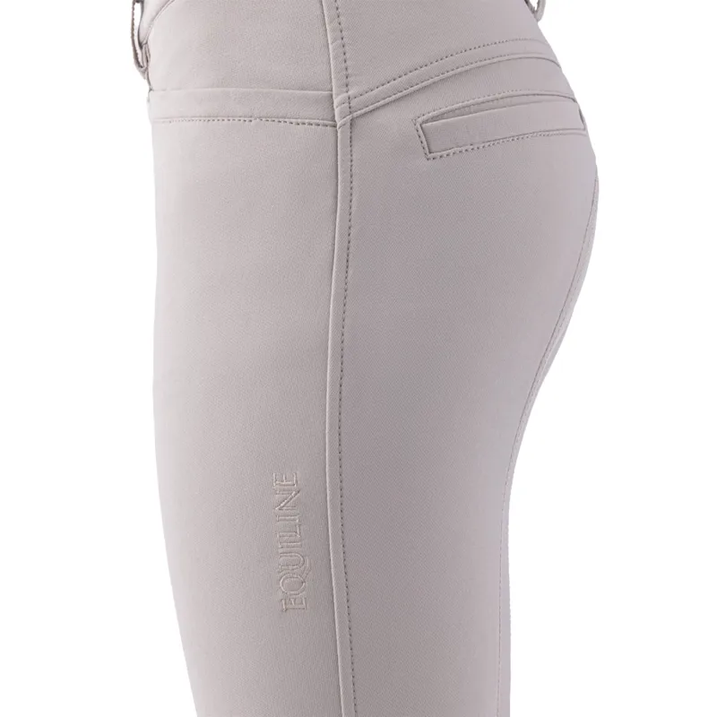 Equiline Jinak Knee Grip Junior Girls Competition Breeches - Beige-3