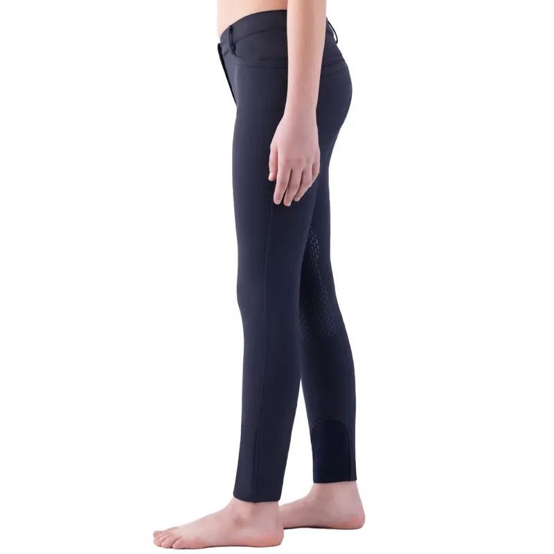 Equiline Jinak Knee Grip Junior Girls Breeches - Blue-2