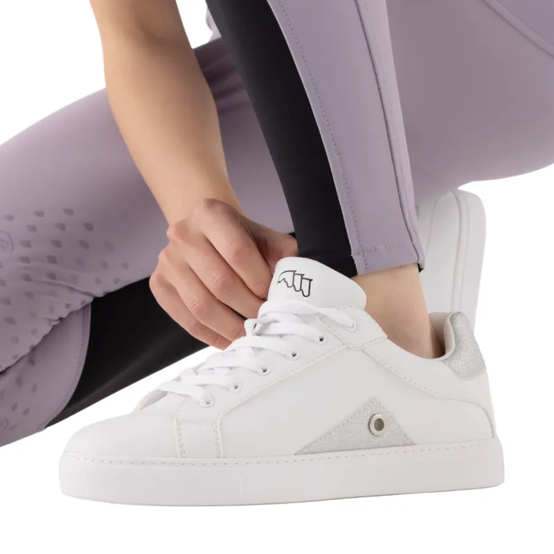 Equiline Eqrudig Ladies Trainers - White/Silver-1