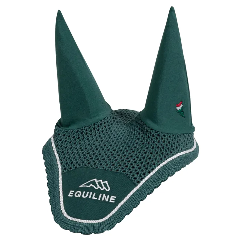 Equiline Outline Ear Net - Bottle Green