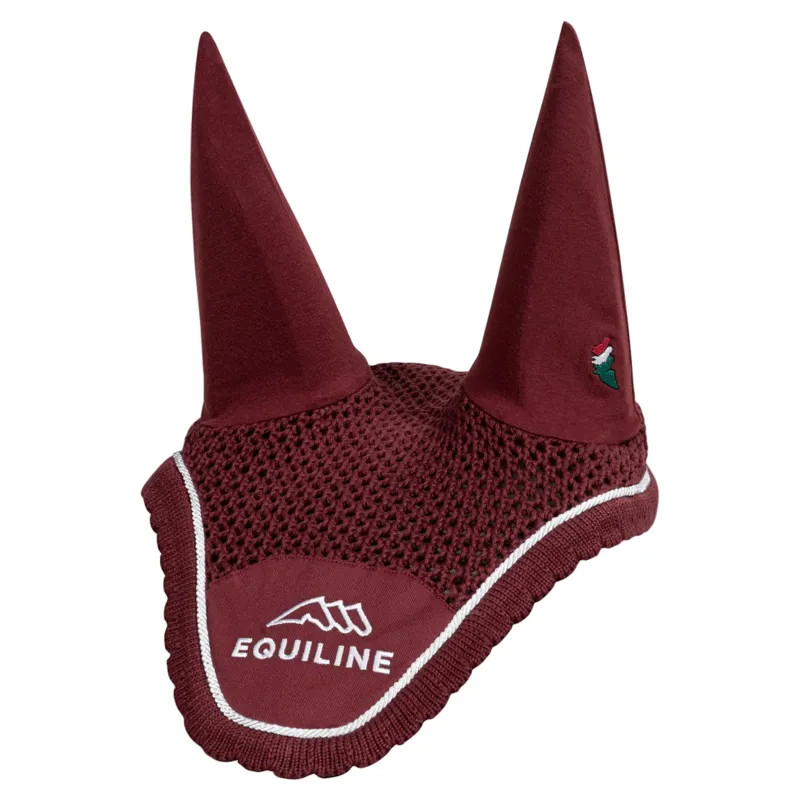 Equiline Outline Ear Net - Burgundy
