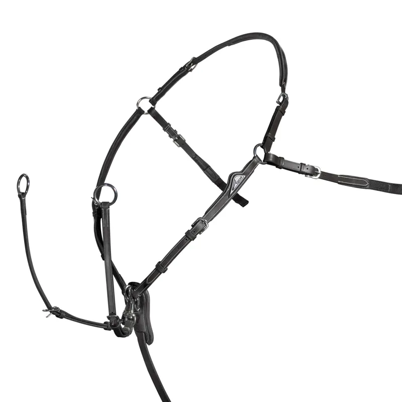 Equiline Breastplate with Martingale Attachment - Black