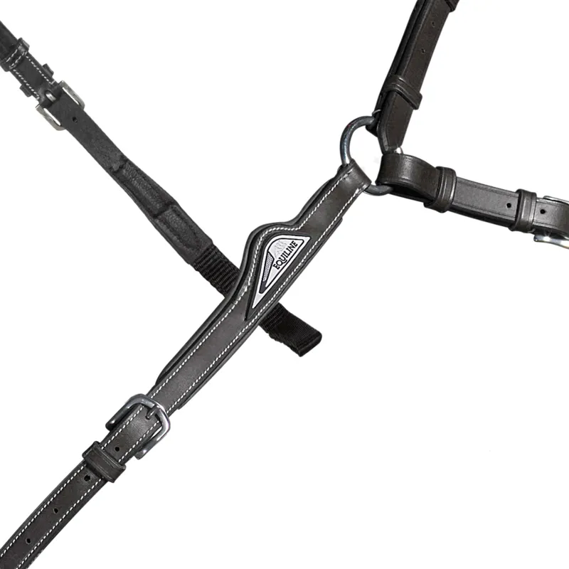 Equiline Breastplate with Martingale Attachment - Black-1