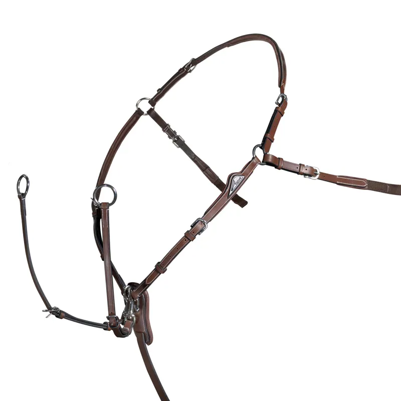 Equiline Breastplate with Martingale Attachment - Brown