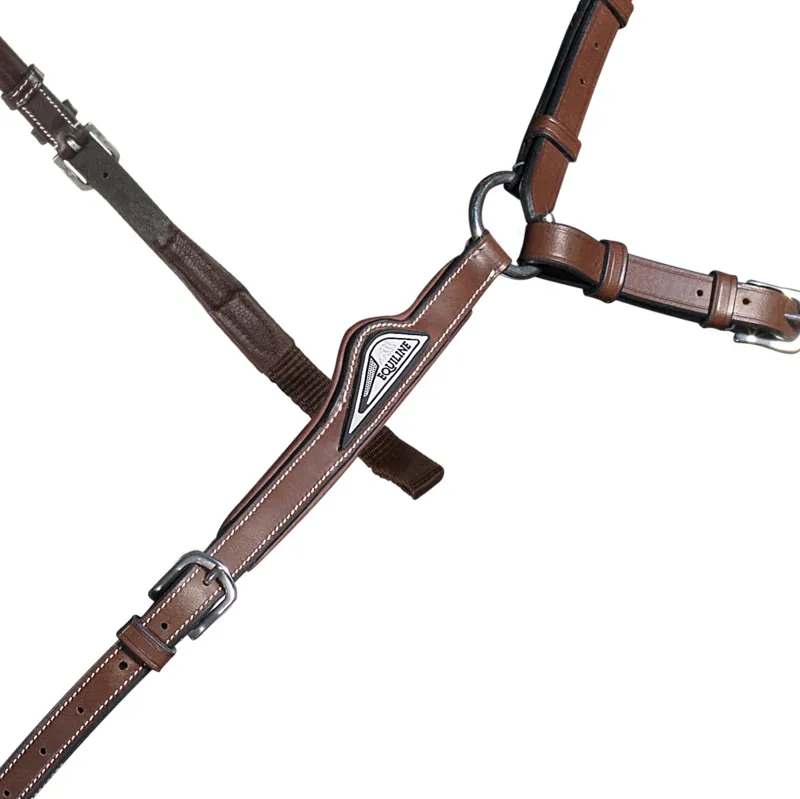 Equiline Breastplate with Martingale Attachment - Brown-1