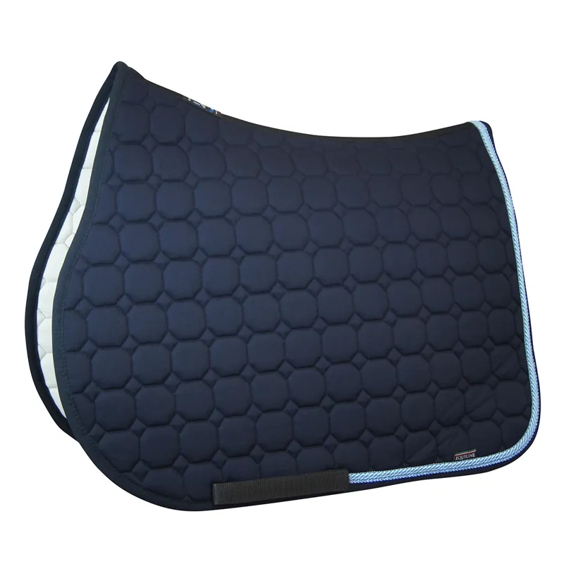 Equiline Octagon Custom Saddlecloth - Blue/Blue/Sky Blue/Light Blue