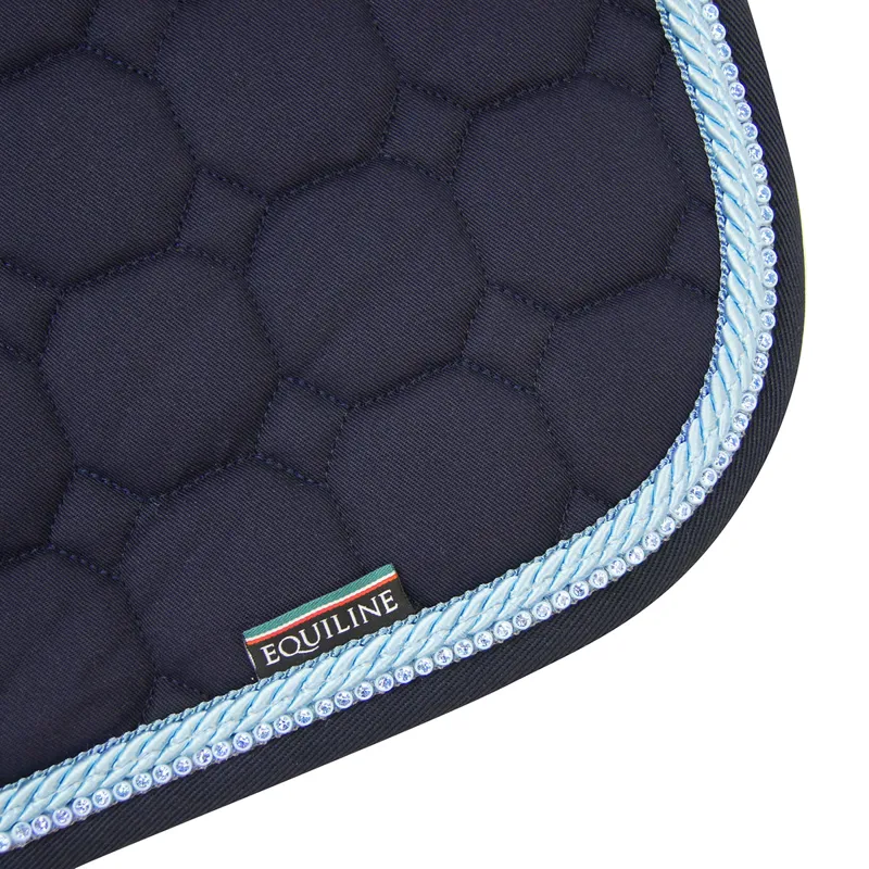 Equiline Octagon Custom Saddlecloth - Blue/Blue/Sky Blue/Light Blue-1