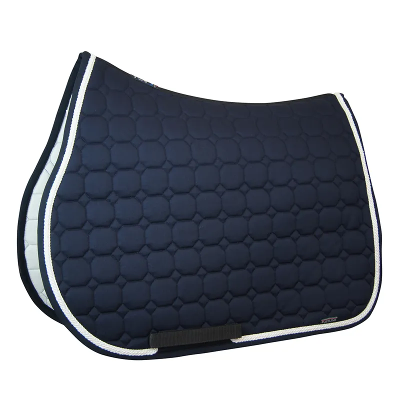 Equiline Octagon Custom Saddlecloth - Blue/White Glitter
