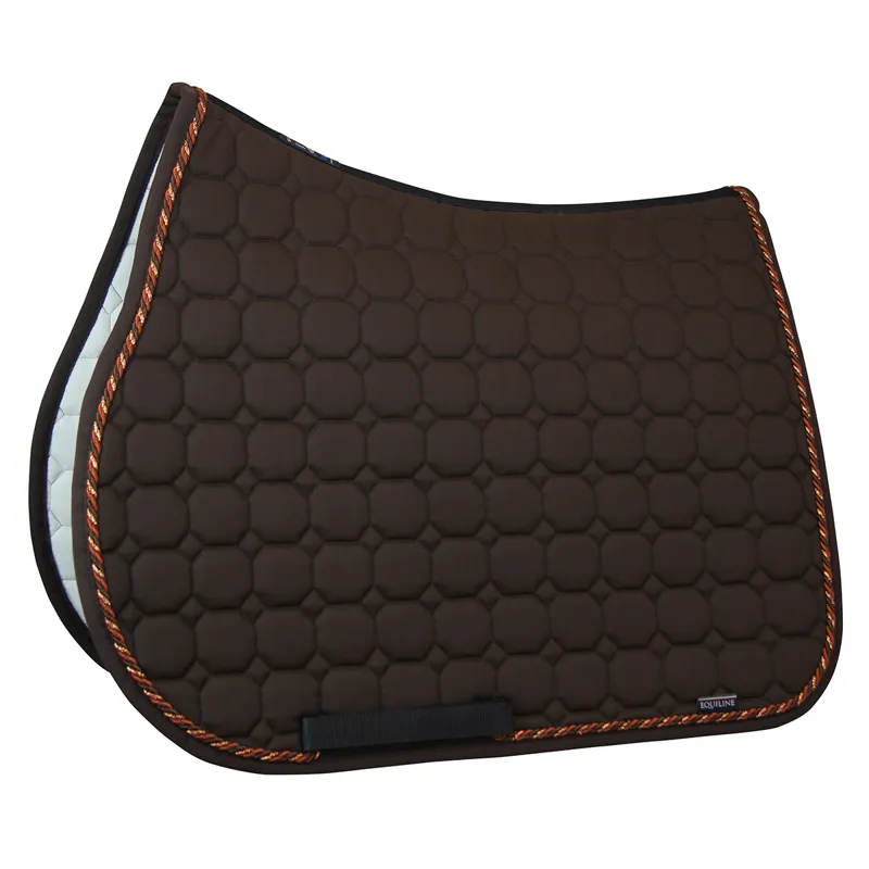 Equiline Octagon Custom Saddlecloth - Brown/Brown/Brick/Bronze Glitter