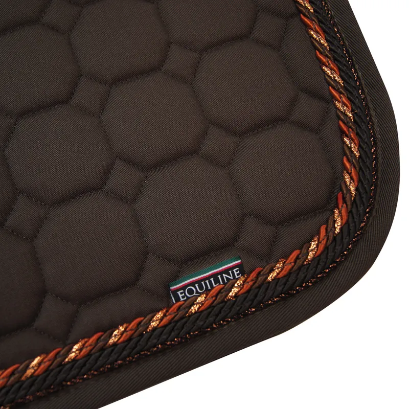 Equiline Octagon Custom Saddlecloth - Brown/Brown/Brick/Bronze Glitter-1
