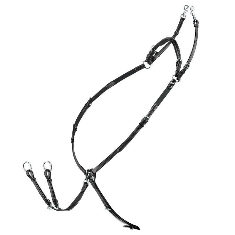 Equiline Elastic Breastplate with Martingale Attachment - Black