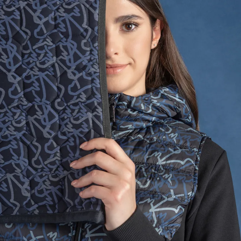 Equiline Elime Ladies Gilet - Allover Blue-3