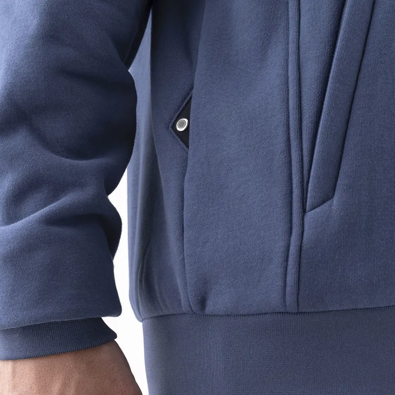 Equiline Erado Full Zip Mens Hoodie - Blue Wing Teal-4