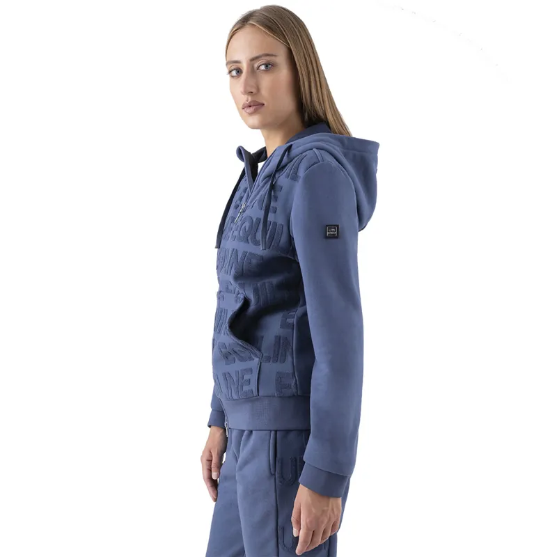 Equiline Evere Full Zip Ladies Hoodie -  Blue Wing Teal-2