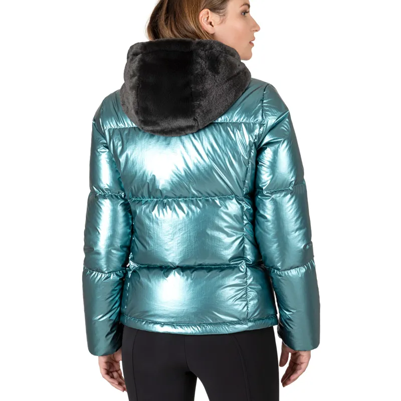 Equiline Gatheg Ladies Down Jacket - Green Beetle-1