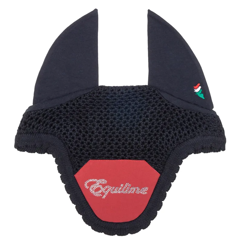 Equiline Capri Gerven Ear Net - Blue/Red