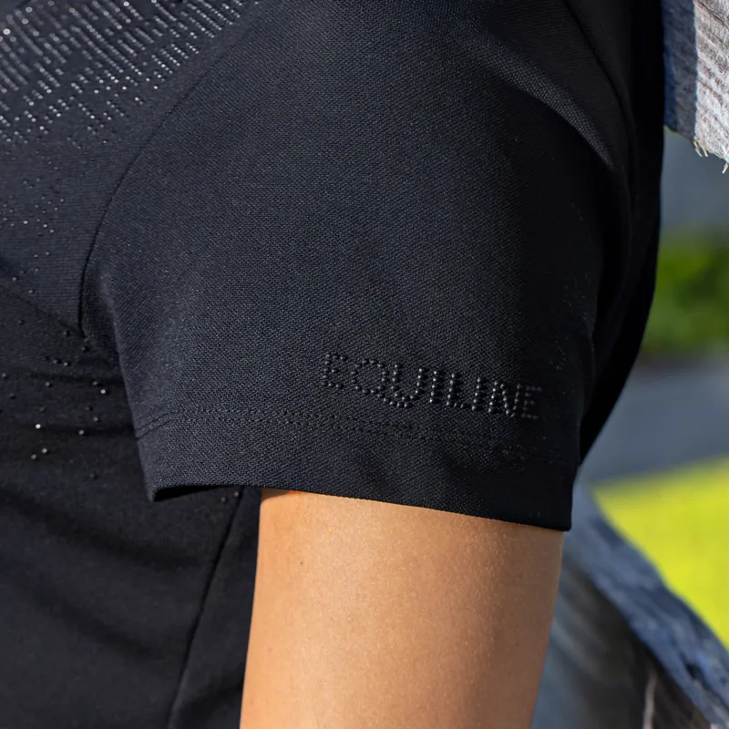 Equiline Gillis Short Sleeve Ladies Polo Shirt - Black-3