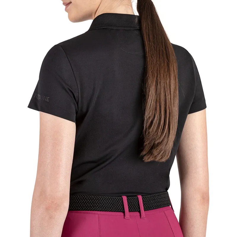 Equiline Gillis Short Sleeve Ladies Polo Shirt - Black-1