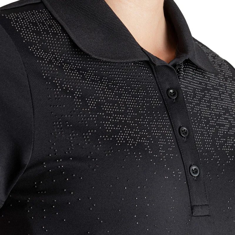 Equiline Gillis Short Sleeve Ladies Polo Shirt - Black-2