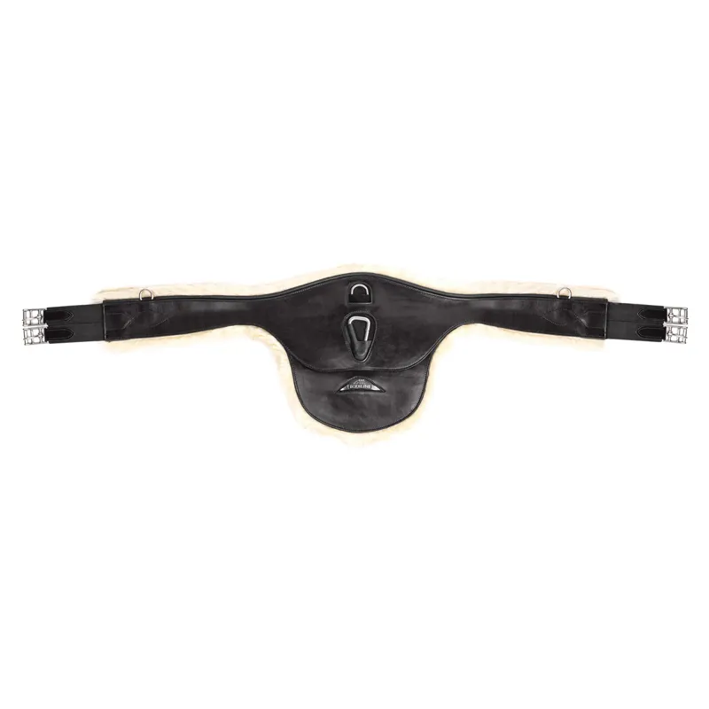 Equiline Leather Stud Girth With Sheepskin - Black
